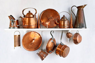 copper pots and pans set