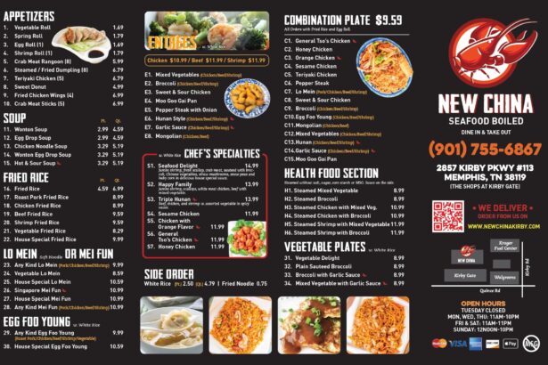 new china menu